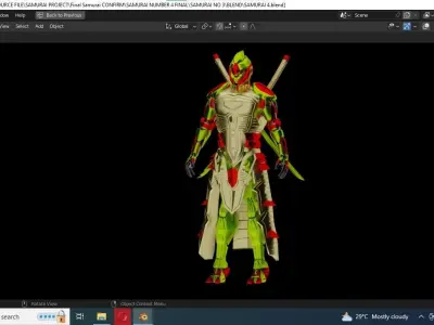 ROBOT SAMURAI NO 3 3D MODEL 3D model