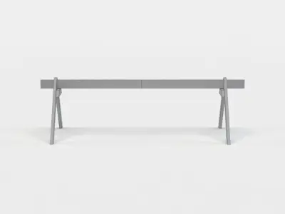 Road closed barrier Low-poly 3D model