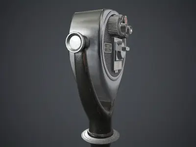 Coin-operated Telescope Binoculars PBR Game Ready Low-poly 3D model
