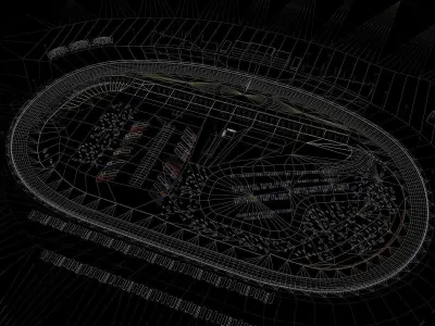 Iowa Speedway Game Ready Low-poly 3D model