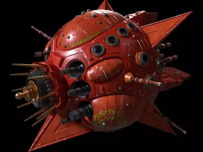 Kzinti Warship and Angels Pencil 1-350 scale 3D print model