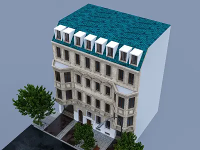Berlin street building NO104 3D model