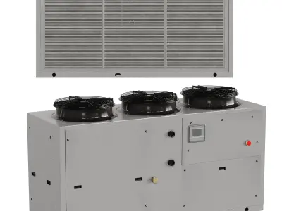 Rooftop Props Set Low-poly 3D model