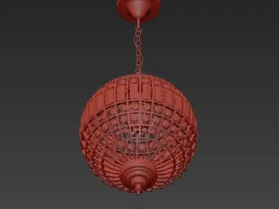 ZENZA crystal ball pendant light 3D model