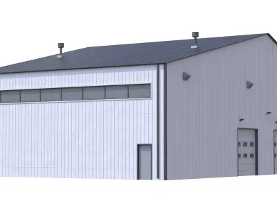 Industrial Building 13 Low-poly 3D model