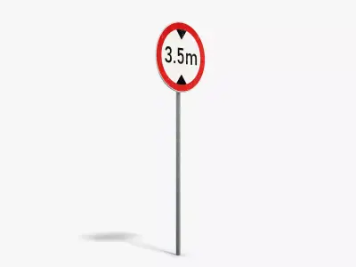 Max Height Sign Low-poly 3D model