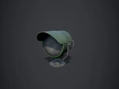 Searchlights street light Low-poly 3D model