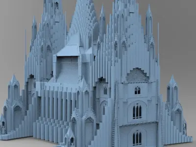 Wizards Tower Irish cathedral  3D model