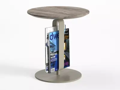 Alfred two side tables with round top Free 3D model
