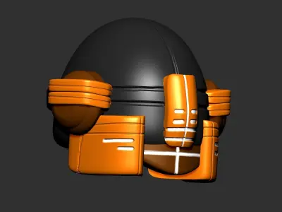 helmet high poly sculpt 3d printable ver 9 3D model 3D model