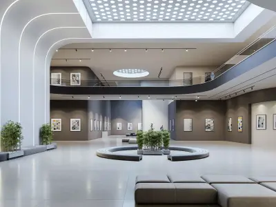 Interior Art Gallery 04 3D model