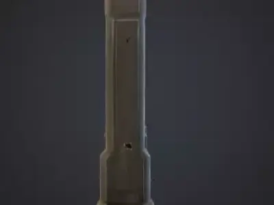 Cyberpunk Interior Wall Low-poly 3D model