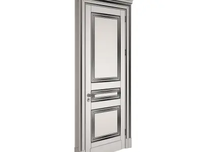 Classic door with gold patina 3D model