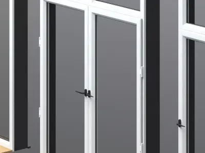 UPVC window with frame Free 3D model