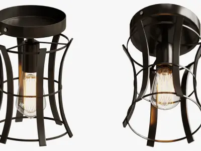 pendant loft medieval torch top 3D model