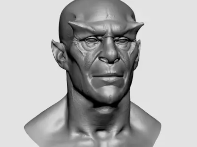 Male Head T 3D model