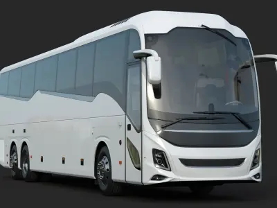  Luxury Coach Tour Bus Rigged 