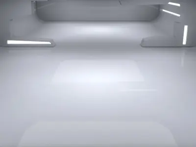 Sci Fi Room Low-poly 3D model 10