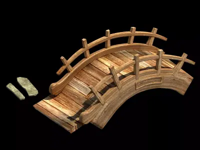 Field - Wooden Bridge 53 3D model