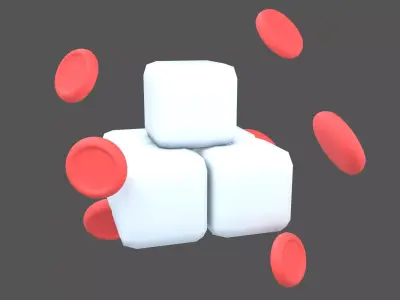 Blood Sugar Levels Icon V1 001 Low-poly 3D model