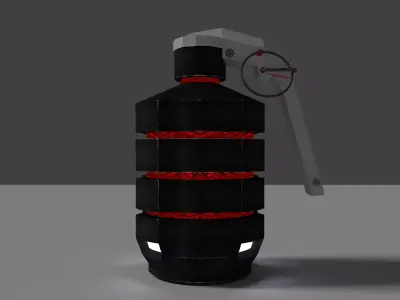 SCI-FI Grenade Low-poly 3D model