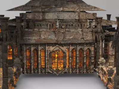 Desert sand palace 2 3D model