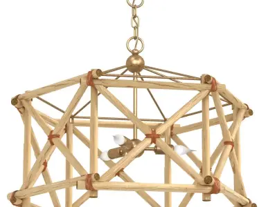 Hickory Currey and Company Lamps and Lighting Kingali Lantern 3D model