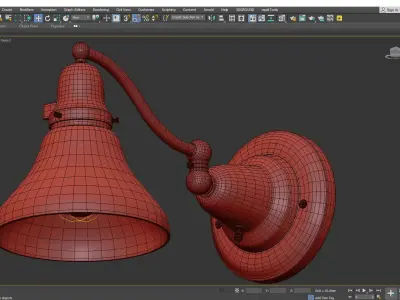  ROSE CITY FITTER SHORT SWING ARM SCONCE Low-poly 3D model