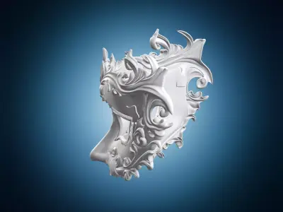 Elegant Masquerade Mask 3D print model