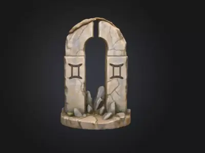 Gemini Gateway Low-poly 3D model