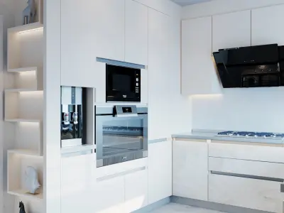 Modern Kitchen 3D model 3D model