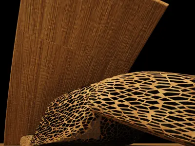 organic model wooden sculpture 3D model