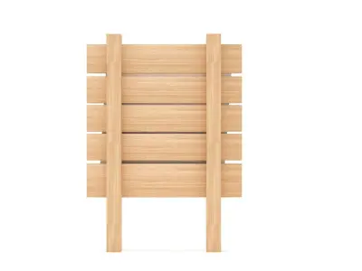 wooden signboard 3D model
