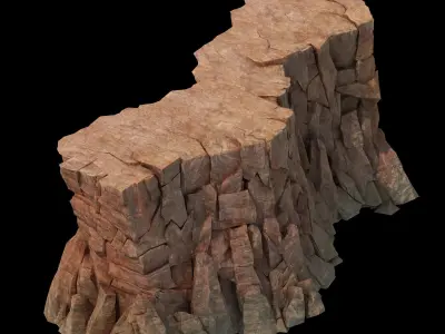 Sennard - Cliffs 04 3D model