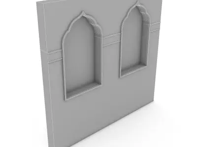 classic bathroom wall 3D model Low-poly 3D model