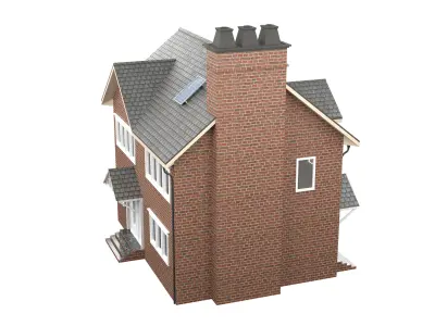 British House Design 05 Low-poly 3D model