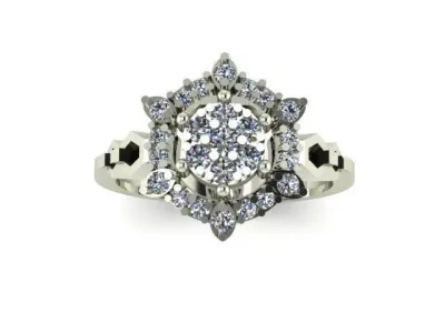 wedding ring for daimonds 3D print model buy