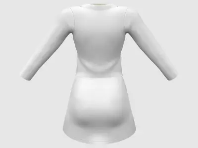 White Elegant Business Outfit Low-poly 3D model