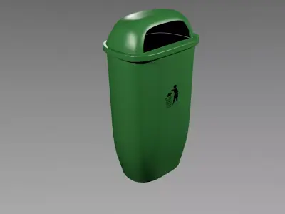 Trash bin 3D model 6