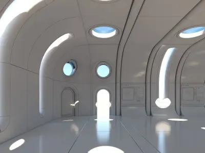 Futuristic Interior Scene 326 3D model
