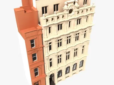 London Building Facade 3D model