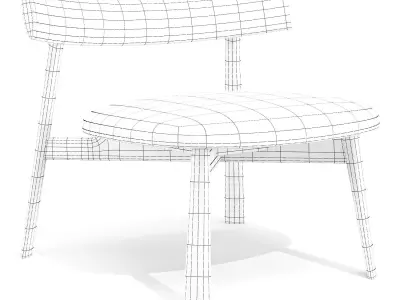Cizeta Remo - Lounge Chairs Low-poly 3D model