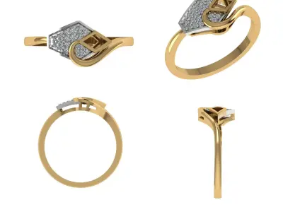 Light Weight Diamond Ring 3D model purchase