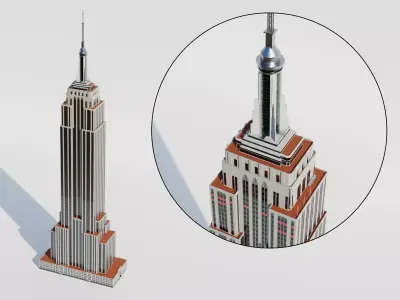NYC Empire State Building Low-poly 3D model