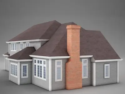 High def American Home 3D model