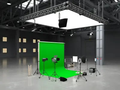 Warehouse Photo Studio 3D model