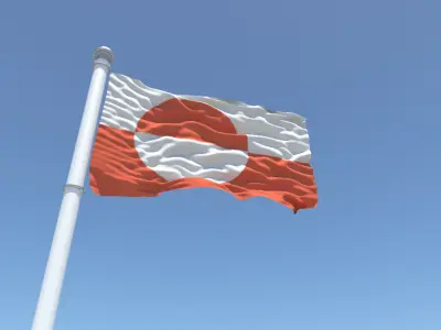 Greenland flag 3D model