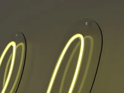 Hola - Neon Sign 3D model