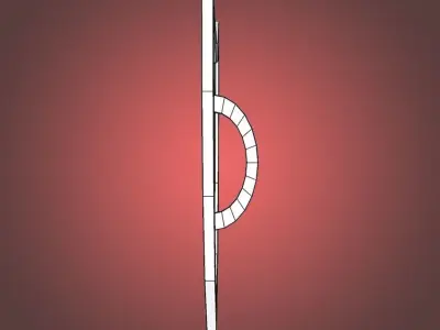 LowPoly Shield door handle Low-poly 3D model