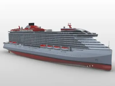 SCARLET LADY Virgin Voyages Cruise Ship 3d printable model  3D print model